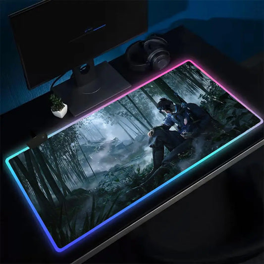 Where Winds Meet Sword Master RGB Desk Mat